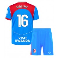 Atletico Madrid Nahuel Molina #16 Tretí Detský futbalový dres 2025-26 Krátky Rukáv (+ trenírky)